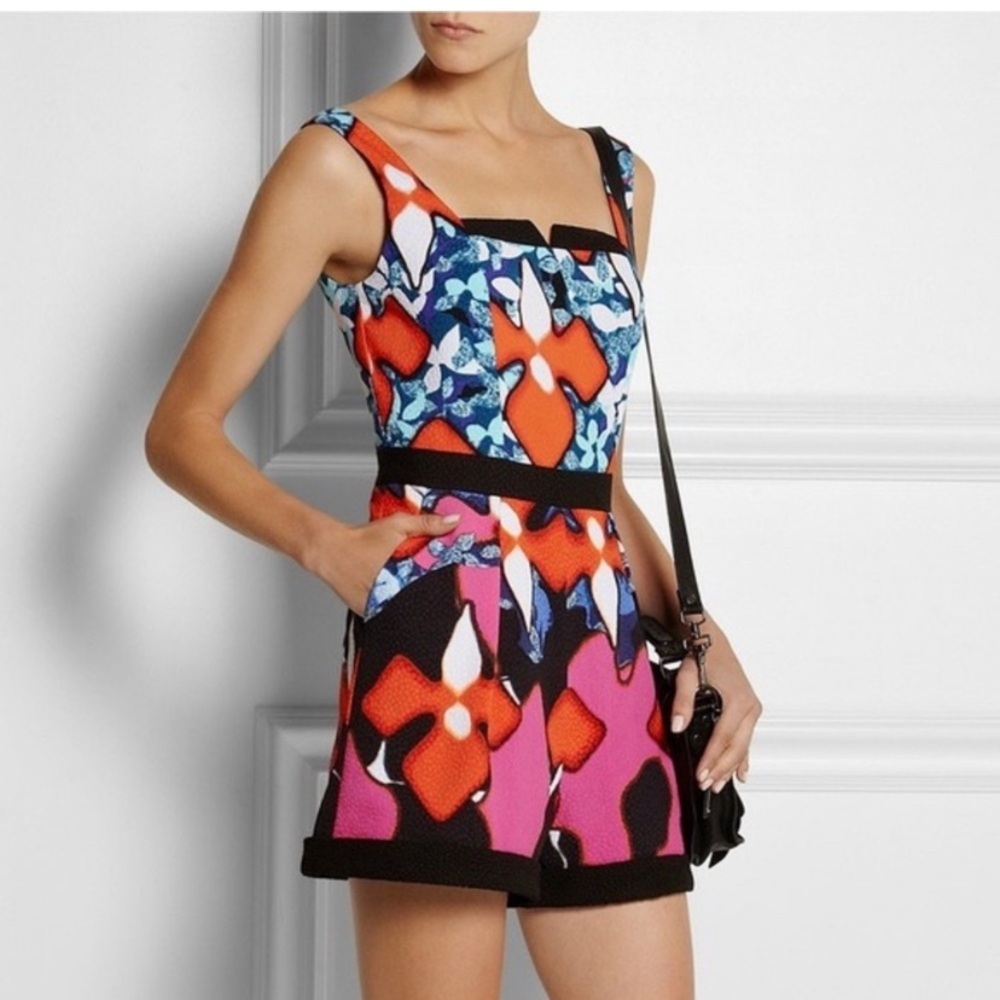Peter Pilotto for Target Red and Blue Floral Romper